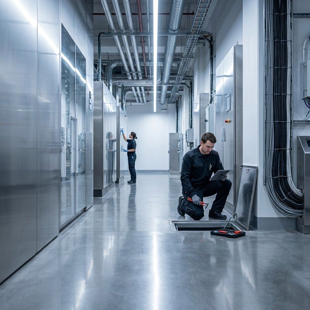 Hausmeister bei der Arbeit